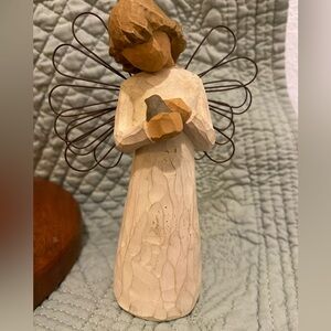 Willow Tree Angel of Healing Susan Lordi 1999 Wire Wings w/ Cat Kitten DEMDACO